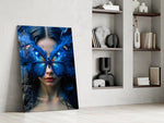 Surreal beauty cinematic glass wall art in private library reading nook