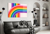 Inclusive celebration cinematic glass wall art in creative-agency office