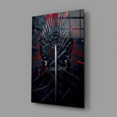 Fantasy cinema cinematic glass wall art in teen GoT-fan bedroom