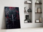 Concept-art Throne cinematic glass wall art in private library reading nook