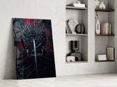 Concept-art Throne cinematic glass wall art in private library reading nook