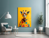Tribute floral cinematic glass wall art in heritage living room