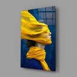 Ukrainian tribute cinematic glass wall art in heritage home