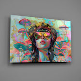 70s pop forager fantasy cinematic glass wall art in creative-agency reception