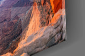 Iridescent lion cinematic glass wall art in wellness studio
