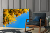 Spring floral cinematic glass wall art in private library reading nook