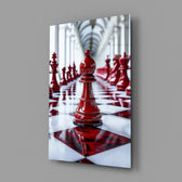 Strategy motivational cinematic glass wall art in finance-bro home office
