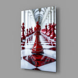 Strategy motivational cinematic glass wall art in finance-bro home office