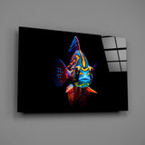 Reef wildlife cinematic glass wall art in child's adventure bedroom