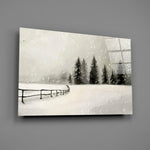 Hygge Wyeth cinematic glass wall art in hygge-themed bedroom