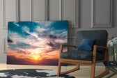 Travel photography cinematic glass wall art in private library reading nook