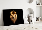 Old-Master oil cinematic glass wall art in heritage stairwell
