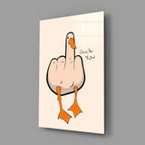 Meme pop humor cinematic glass wall art in creative-agency reception