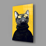 Anthropomorphic streetwear cinematic glass wall art in creative-agency reception