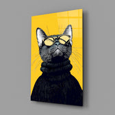 Anthropomorphic streetwear cinematic glass wall art in creative-agency reception