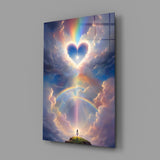Spiritual romance fantasy cinematic glass wall art in wedding-ceremony venue