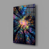 60s psychedelia rainbow cinematic glass wall art in creative-agency reception