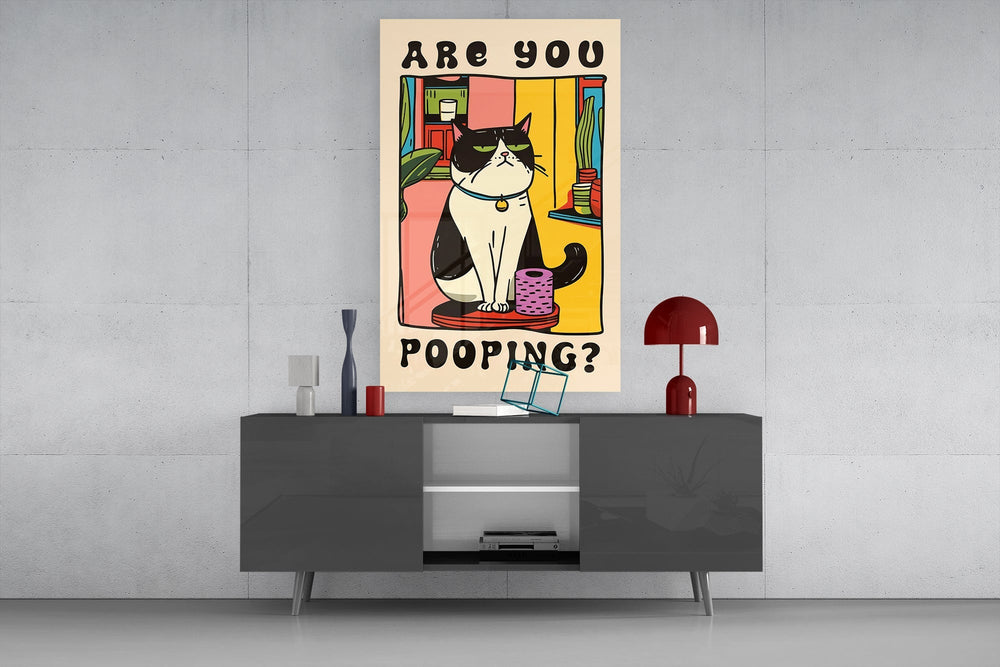 Millennial bathroom cinematic glass wall art in light-filled atelier