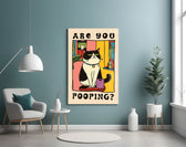 Bathroom poster cinematic glass wall art in college dorm-style bedroom
