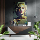 Marilyn Monroe Fırçalı Metalik Alu-Dibond.