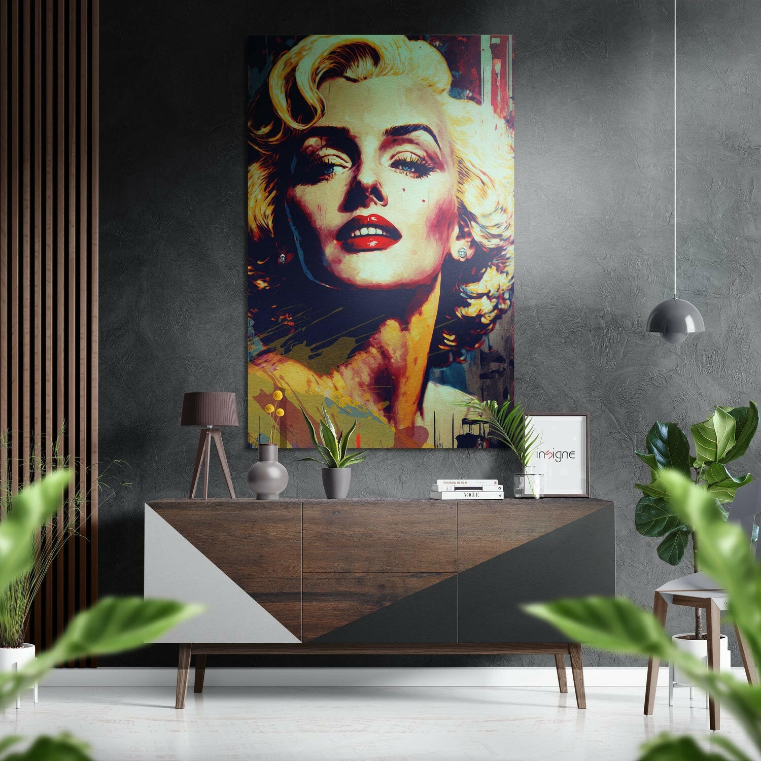 Marilyn Monroe Fırçalı Metalik Alu-Dibond.