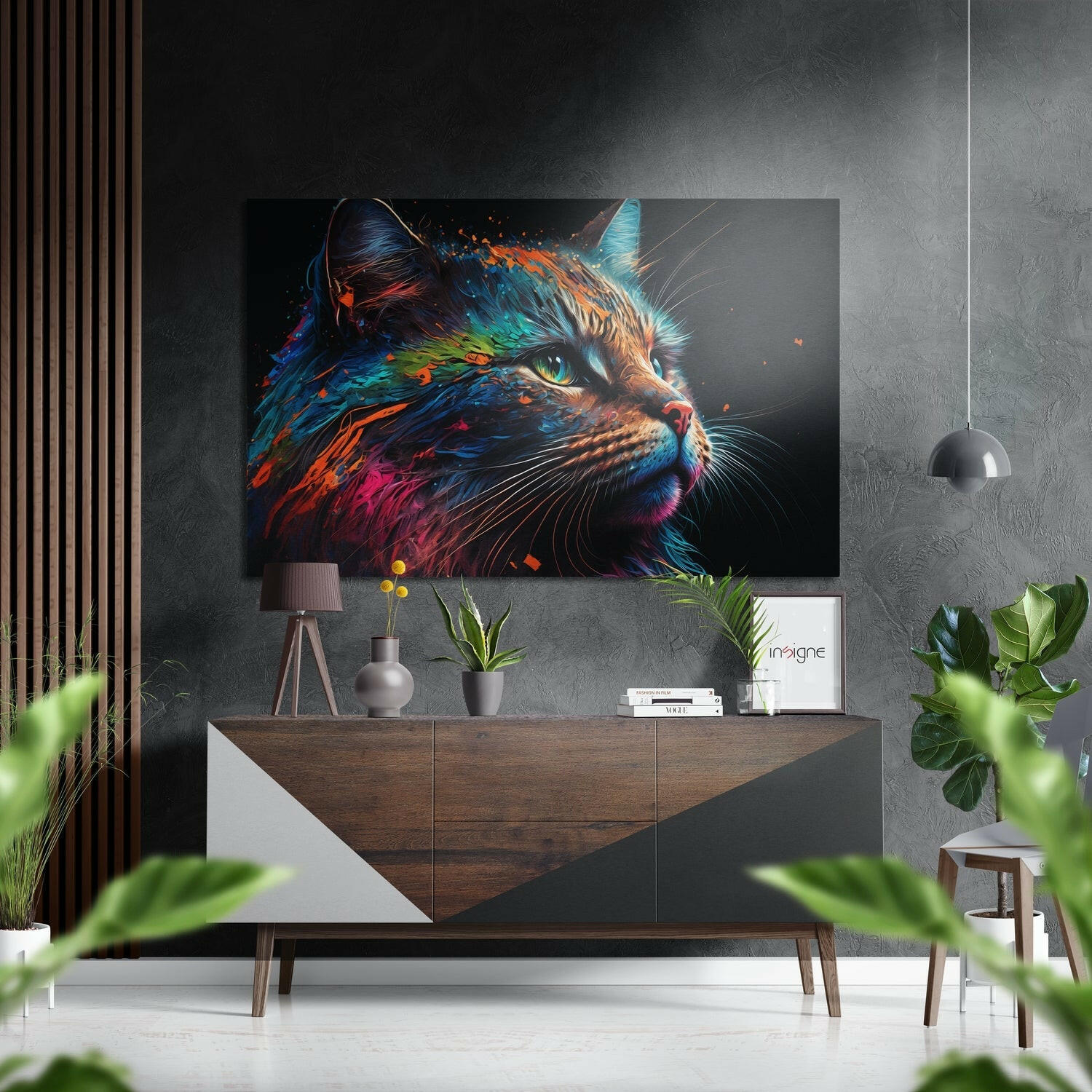 Kedi Fırçalı Metalik Alu-Dibond.