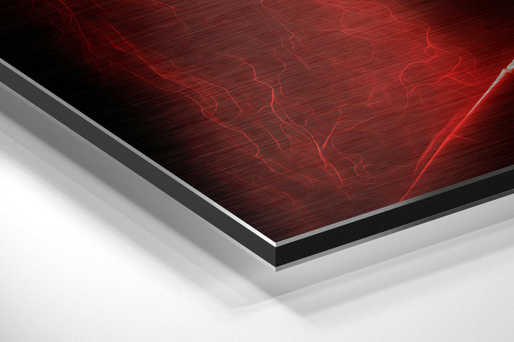 Gözlerinde İntikam Fırçalı Metalik Alu-Dibond.