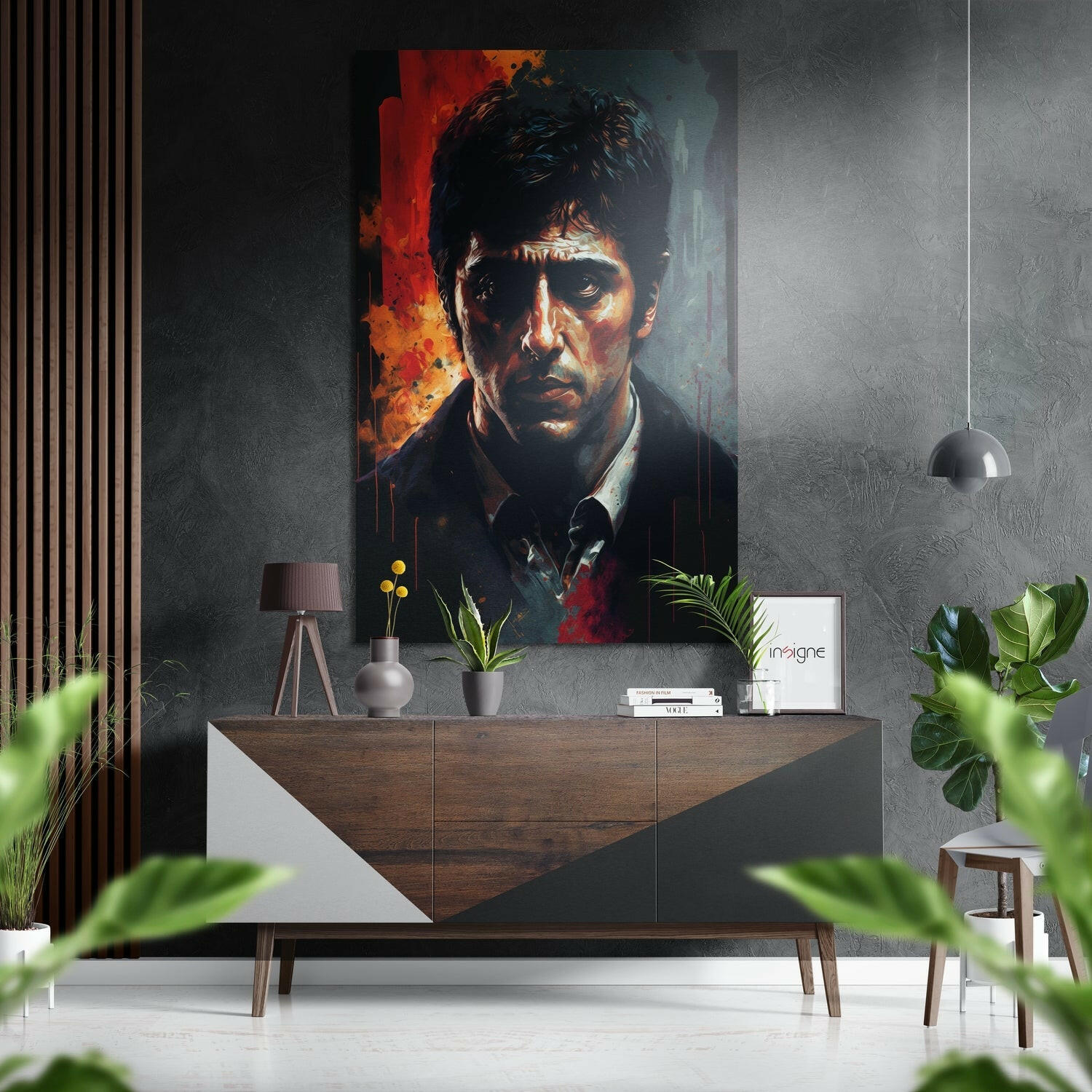 Al Pacino Fırçalı Metalik Alu-Dibond.