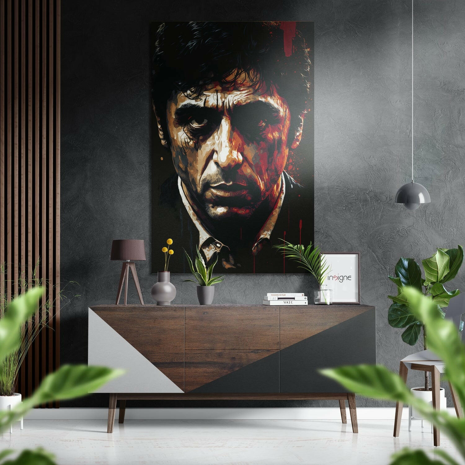 Al Pacino Fırçalı Metalik Alu-Dibond.