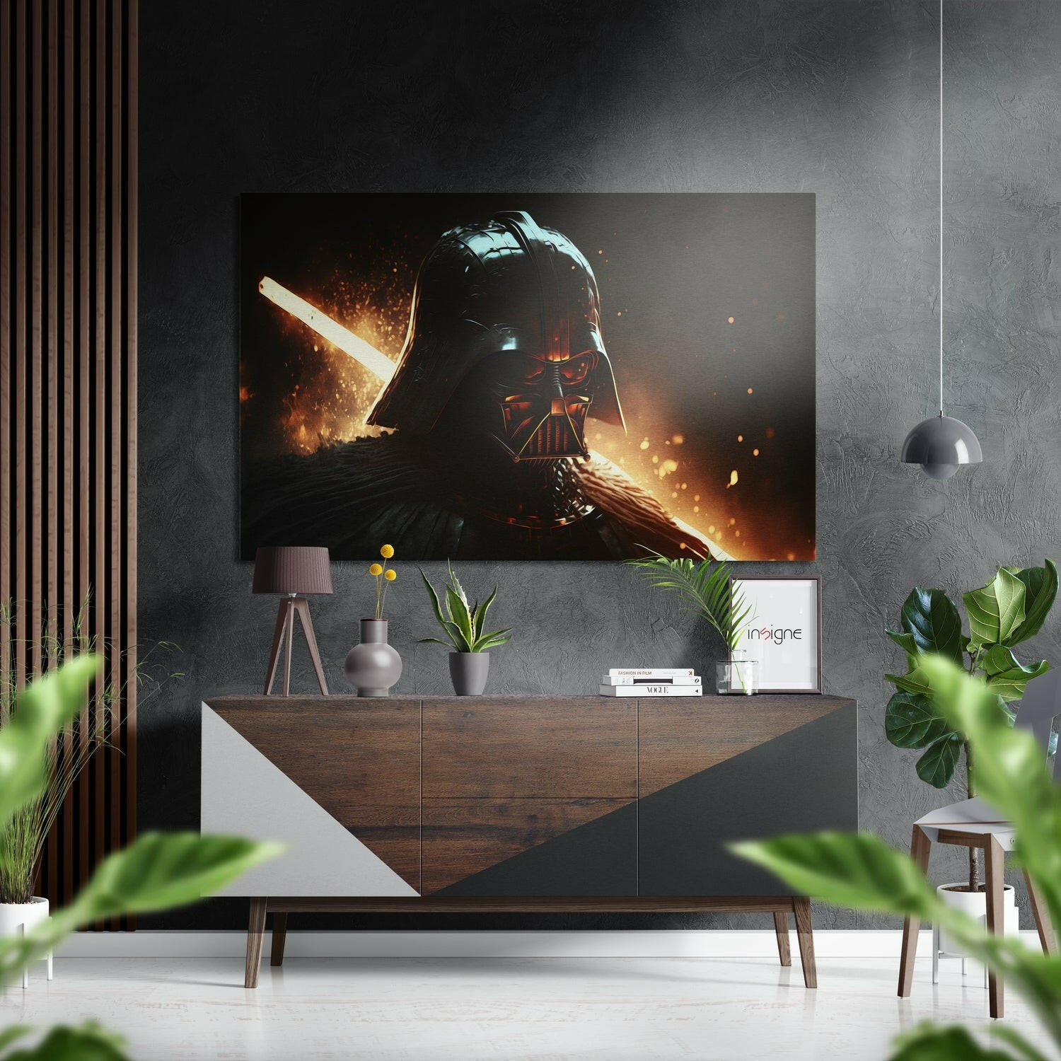 Darth Wader Fırçalı Metalik Alu-Dibond.