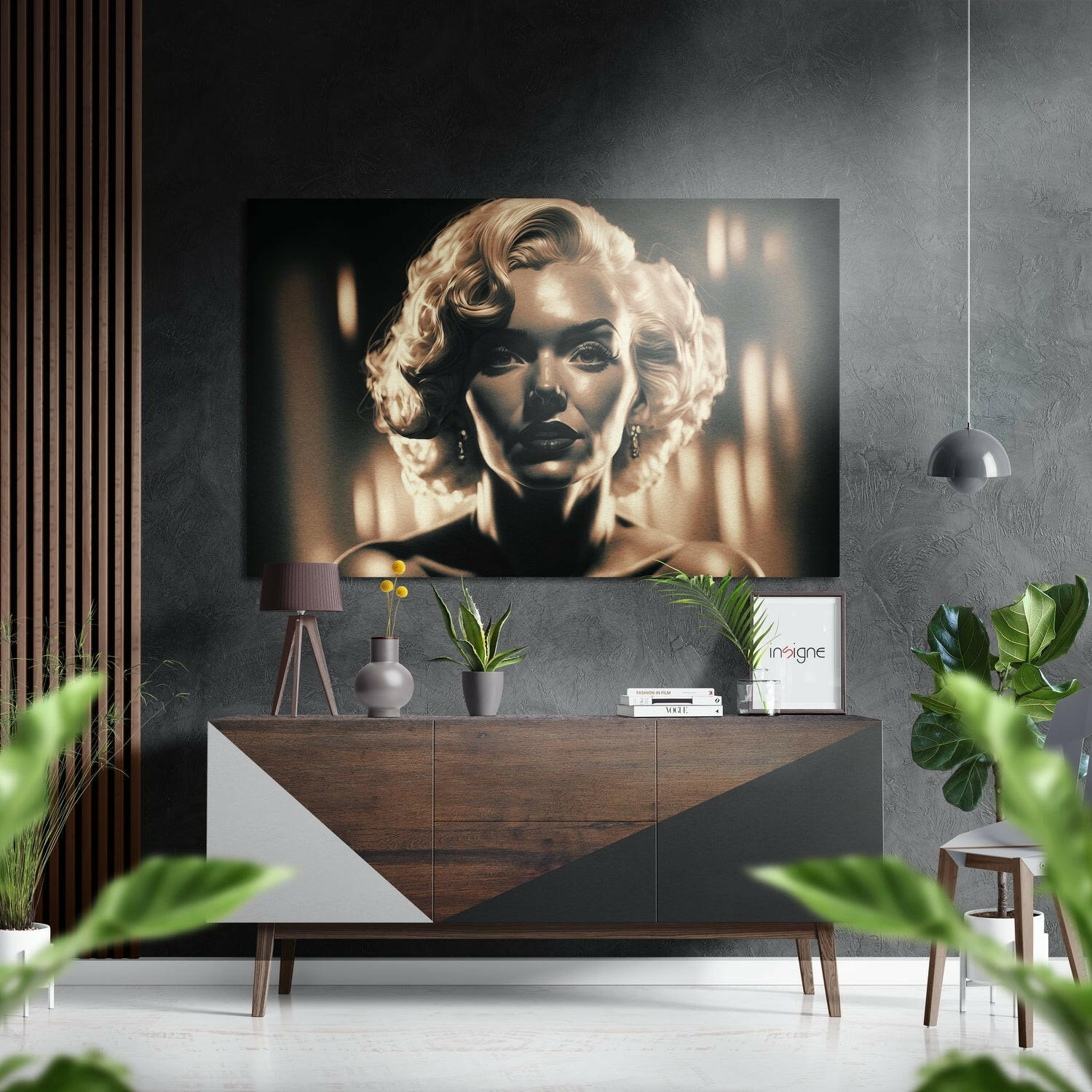 Marilyn Monroe Fırçalı Metalik Alu-Dibond.