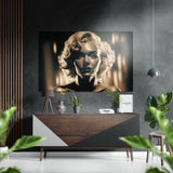 Marilyn Monroe Fırçalı Metalik Alu-Dibond.