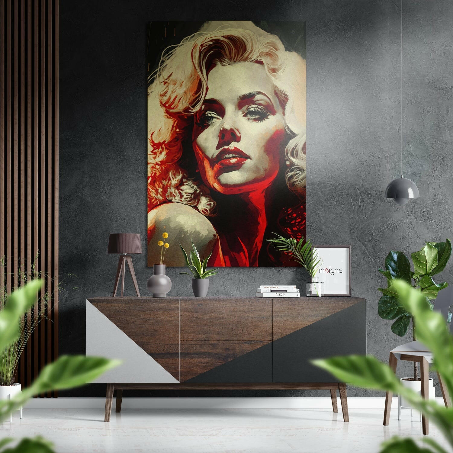 Marilyn Monroe Fırçalı Metalik Alu-Dibond.