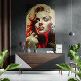 Marilyn Monroe Fırçalı Metalik Alu-Dibond.