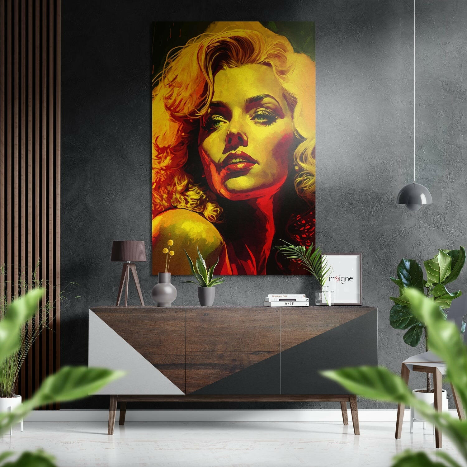 Marilyn Monroe Fırçalı Metalik Alu-Dibond.