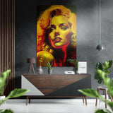 Marilyn Monroe Fırçalı Metalik Alu-Dibond.