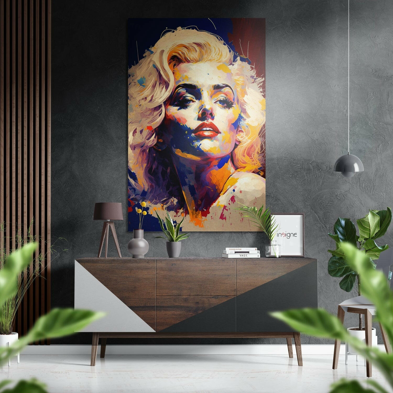Marilyn Monroe Fırçalı Metalik Alu-Dibond.
