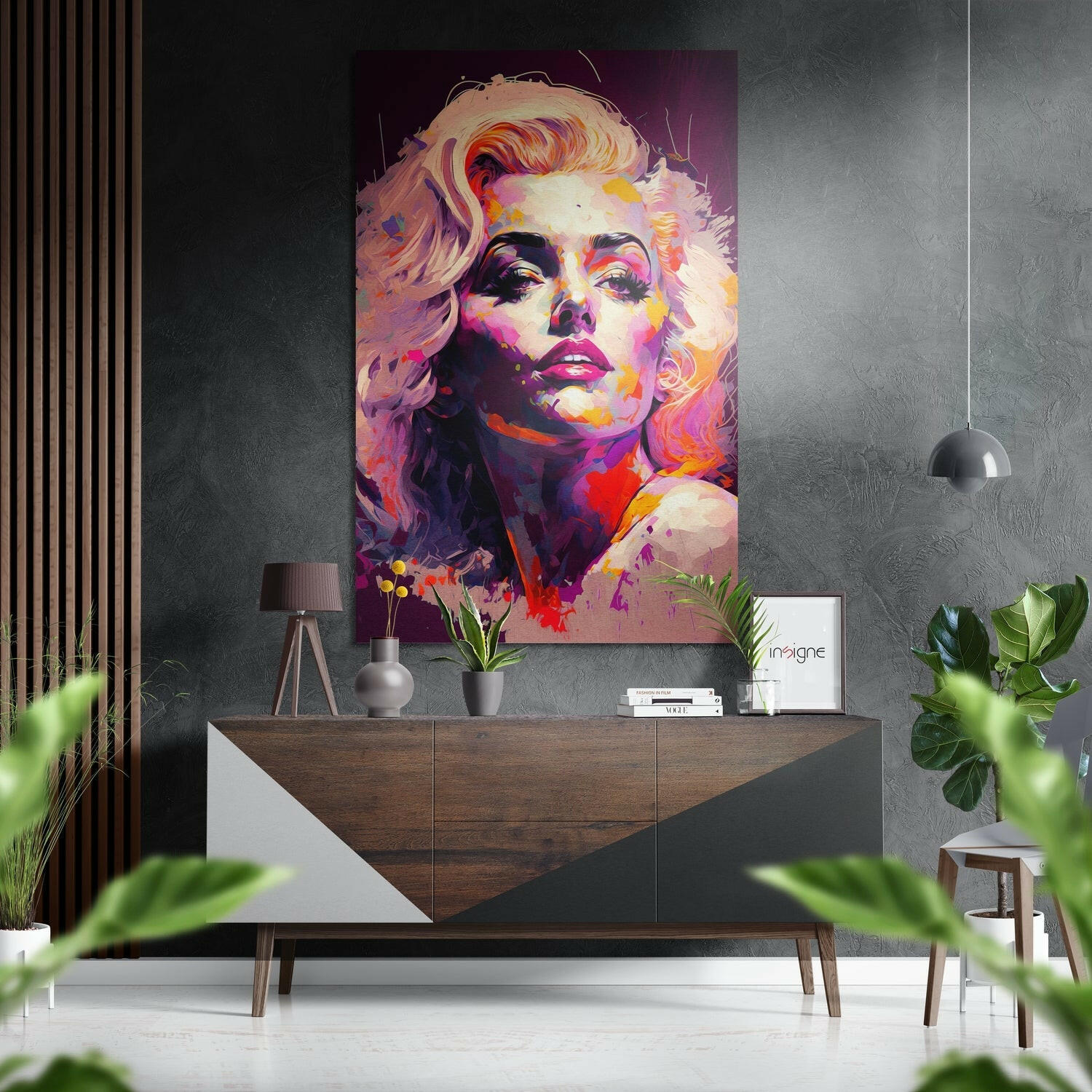 Marilyn Monroe Fırçalı Metalik Alu-Dibond.