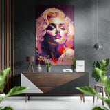 Marilyn Monroe Fırçalı Metalik Alu-Dibond.