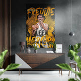 Freddie Mercury Fırçalı Metalik Alu-Dibond.