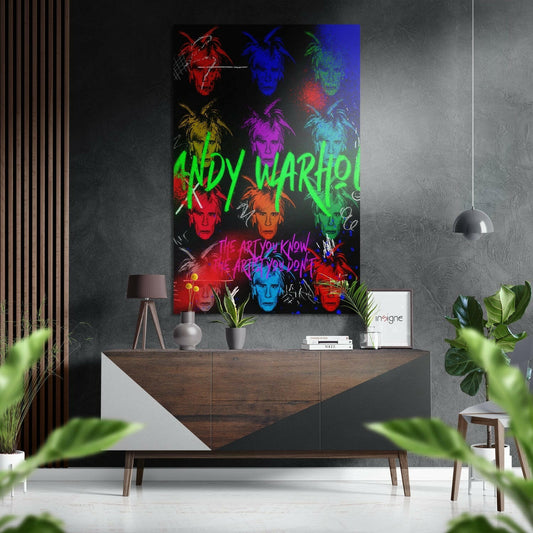 Pop Sanat Efsanesi Fırçalı Metalik Alu-Dibond