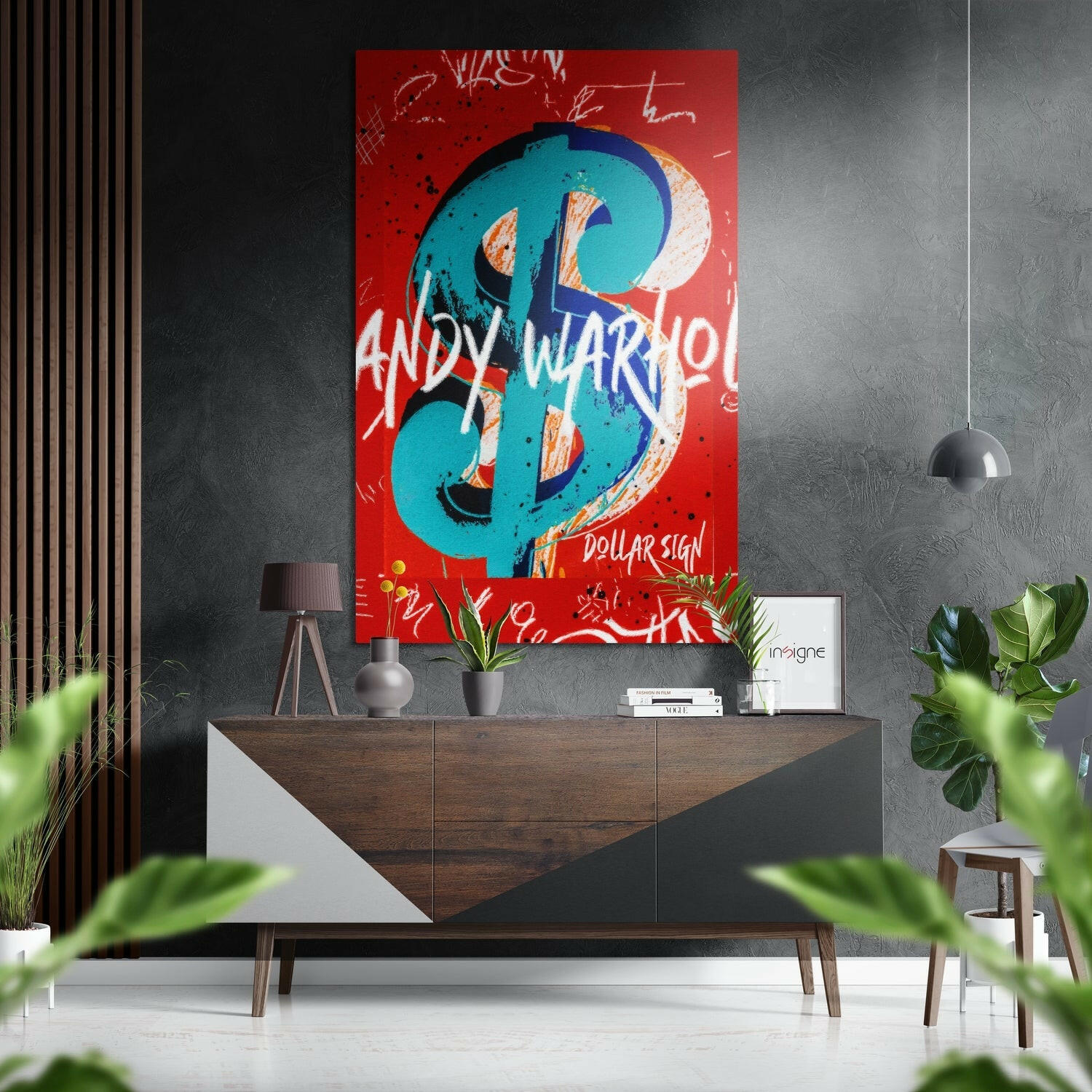 Andy Warhol Fırçalı Metalik Alu-Dibond.