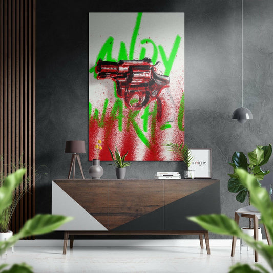Pop Sanat Efsanesi Fırçalı Metalik Alu-Dibond