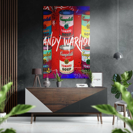 Pop Sanat Efsanesi Fırçalı Metalik Alu-Dibond