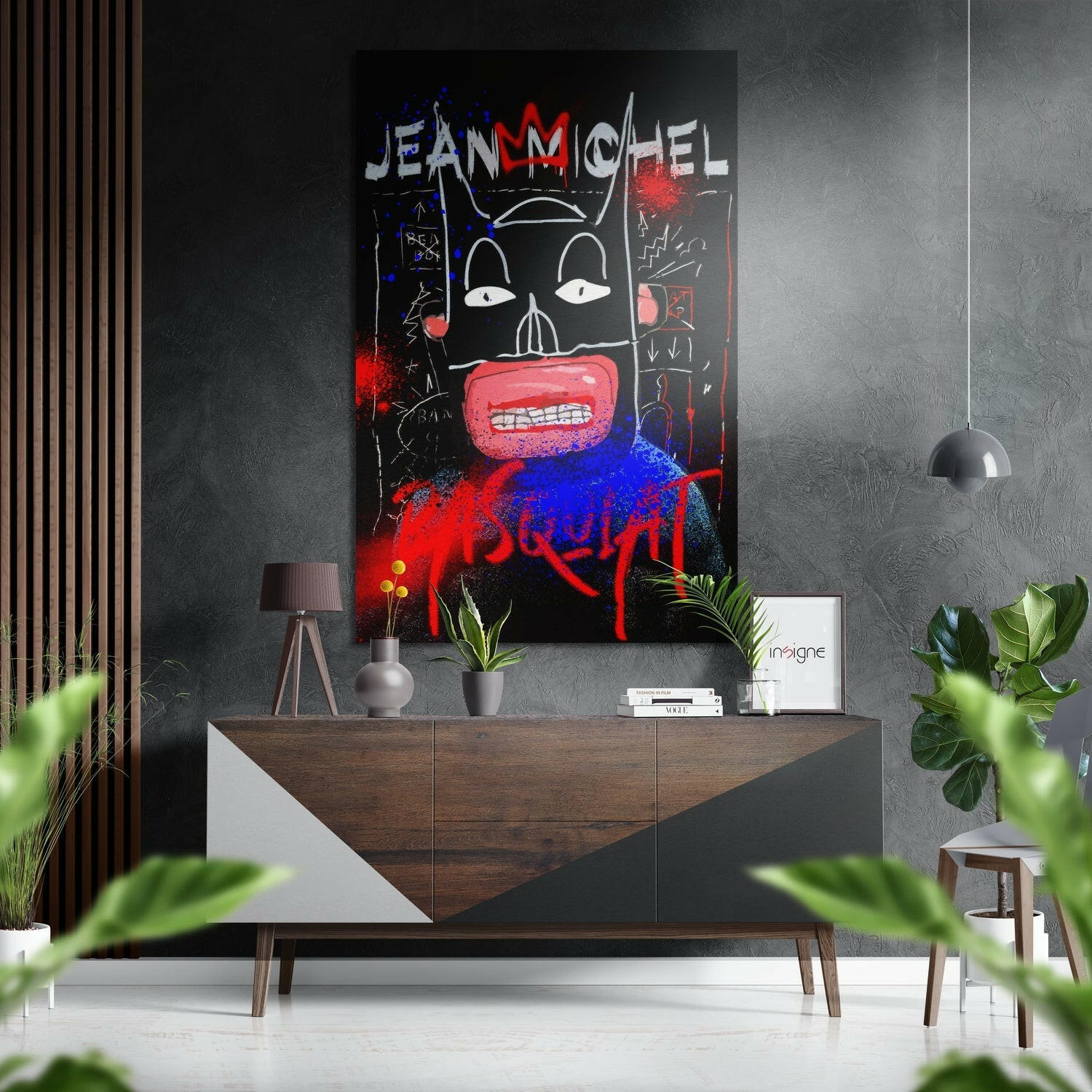 Basquiat Fırçalı Metalik Alu-Dibond.