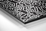 Keith Haring Fırçalı Metalik Alu-Dibond.