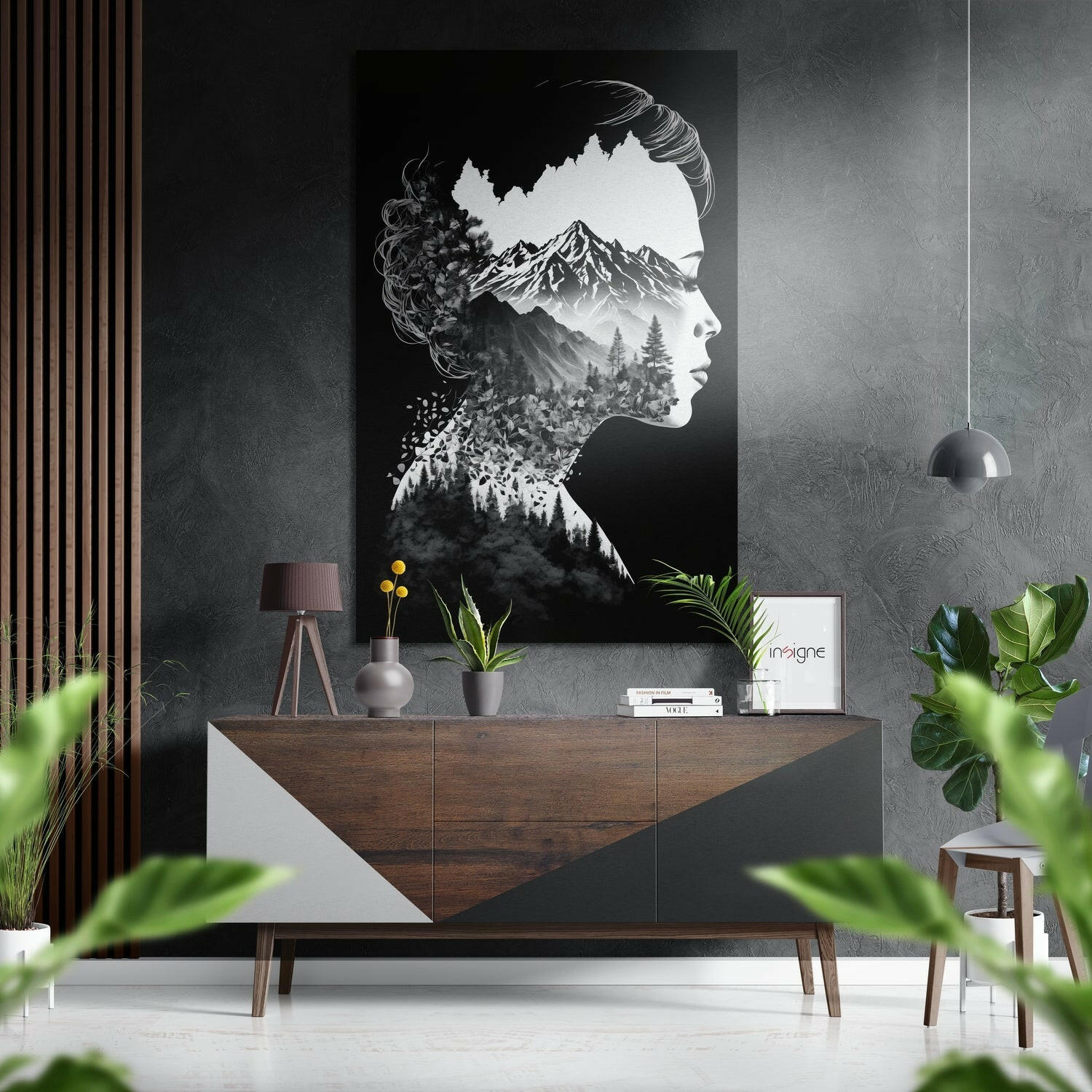 Aklımdaki Orman Fırçalı Metalik Alu-Dibond.