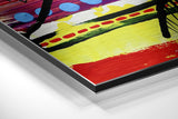 Kandinsky Stili Fırçalı Metalik Alu-Dibond.