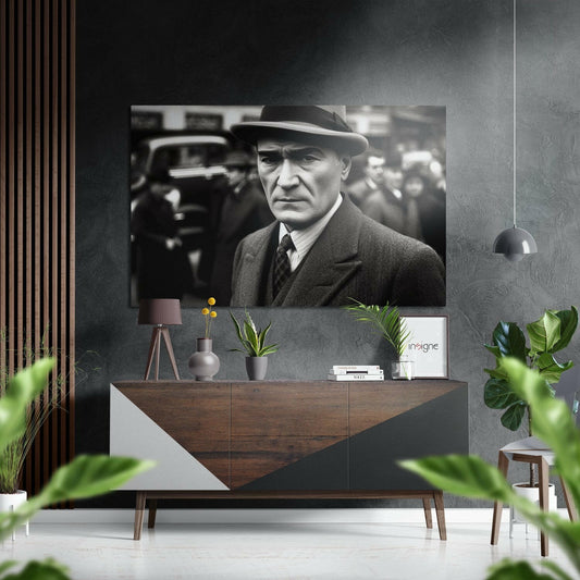 Atatürk Fırçalı Metalik Alu-Dibond.