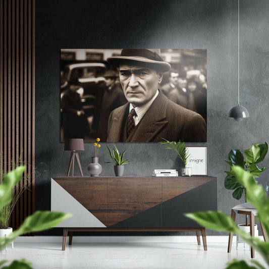 Atatürk Fırçalı Metalik Alu-Dibond.